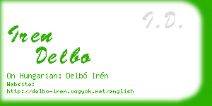iren delbo business card